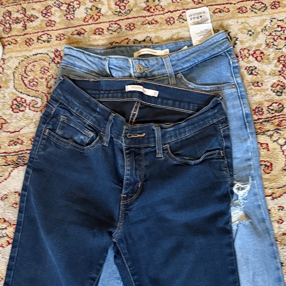 Levi's Dark and Light Blue Skinny Jeans